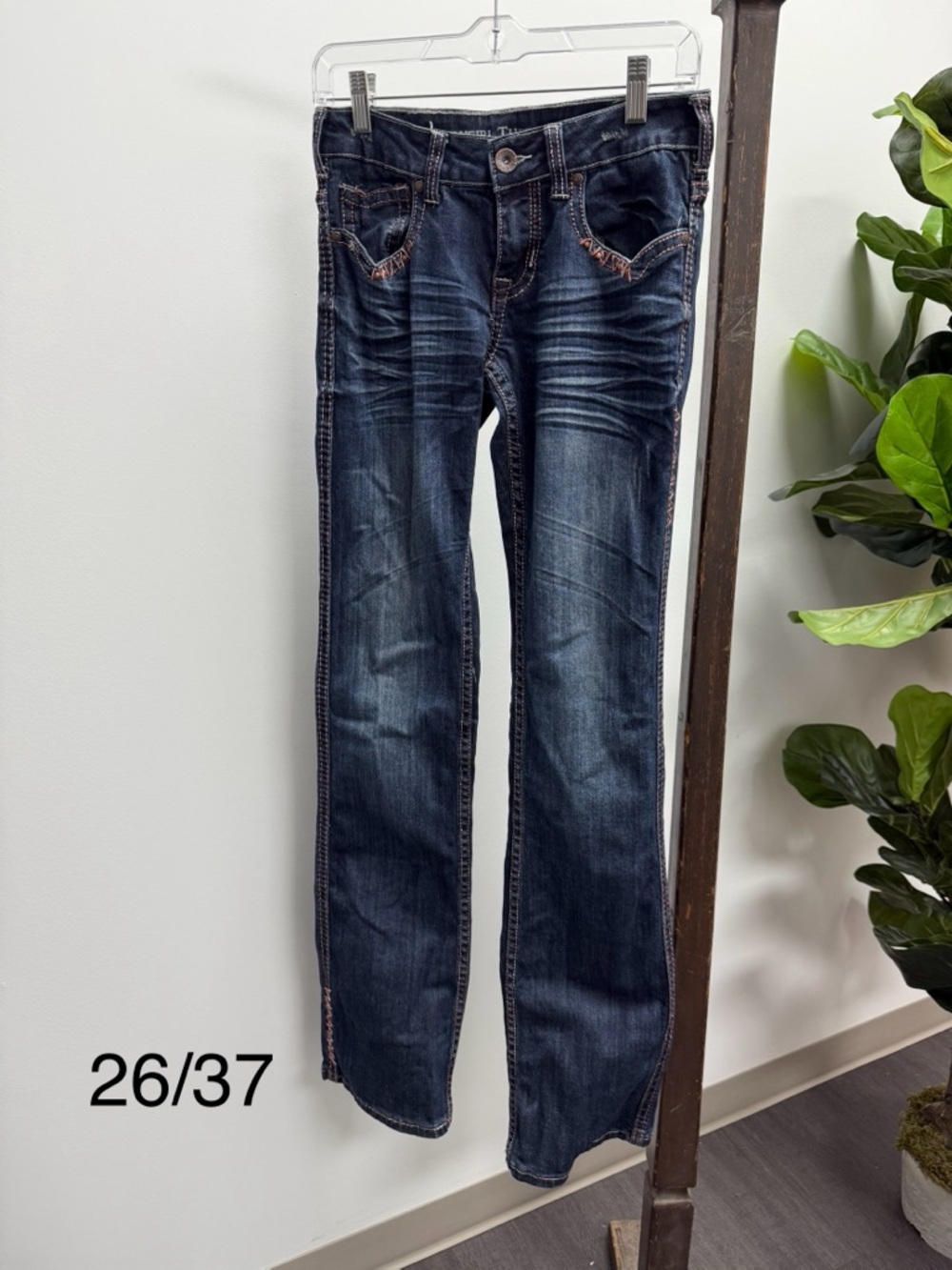 Cowgirl Tuff Women's Dark Blue Boot-Cut Jeans